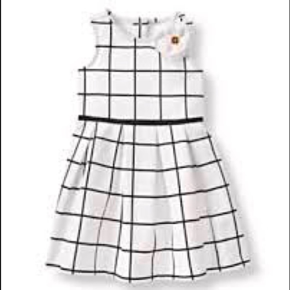 Janie and Jack Sweet Standout Windowpane Pointe Dress Size 6